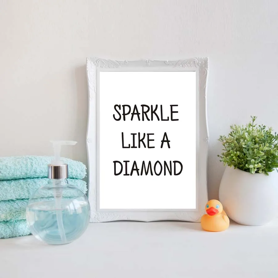 Aliexpress.com : Buy Inspirational Quote Sparkle Like A Diamond Modern