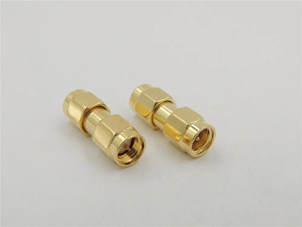 10pcs SMA male to SMA male plug in series RF coaxial adapter connector 