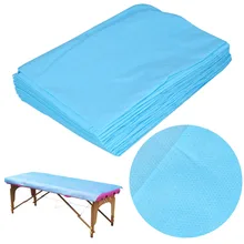 20pcs Practical Massage Beauty Waterproof Disposable Nonwoven Bed Table Cover Sheets Beauty Salon Dedicated Blue 80X180cm