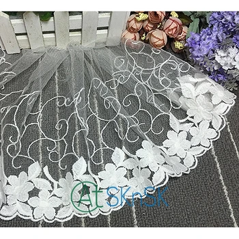 

26cm width cotton Embroid sewing ribbon guipure lace trim or fabric warp knitting DIY Garment Accessories for wedding decoration
