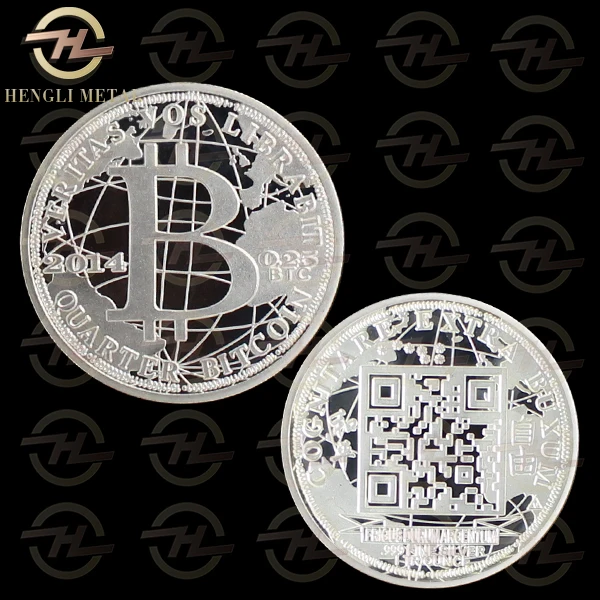 1 унции чистый. 999 Посеребренная BTC физическая Биткоин медальон монета как Litecoin