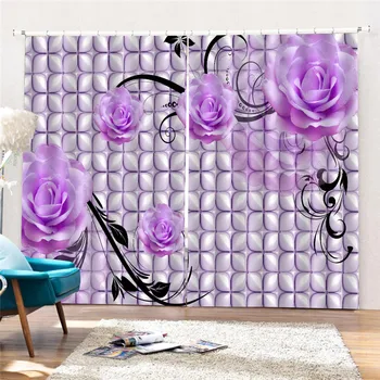 

Flower Hand-painted tropical rainforest digital printing Nordic curtain hand-painted seaside tropical print drape Oct24