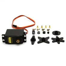 200 шт./лот MG996 MG995 MG946 MG945 металлический Шестерни цифровой сервопривод 12 кг 300 мм с большим крутящимся моментом для радиоуправляемый самолет вертолет