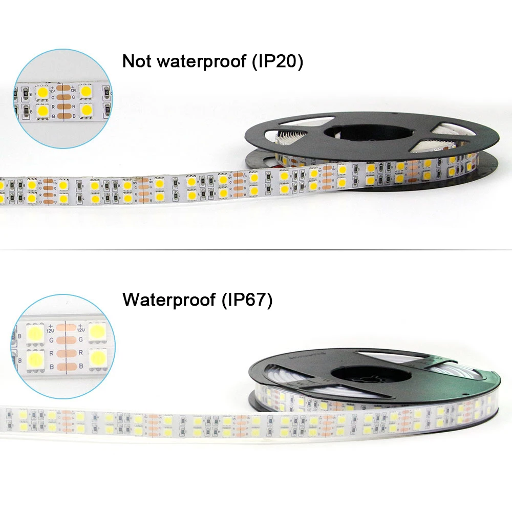 ZuczugDC 12 V SMD 5050 Светодиодная лента теплый белый 120Led/M Водонепроницаемые