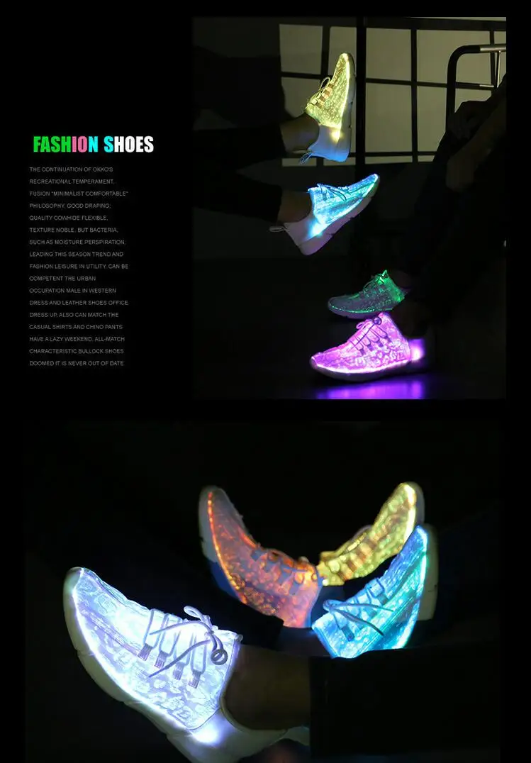 Unclejerry tamanho 25-47 novo verão led sapatos