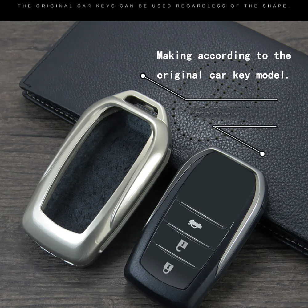 

2019 Zinc Alloy Key Cover Case For Toyota Chr C-hr Land Cruiser 200 Avensis Auris Corolla Car Styling Key Protection keychain