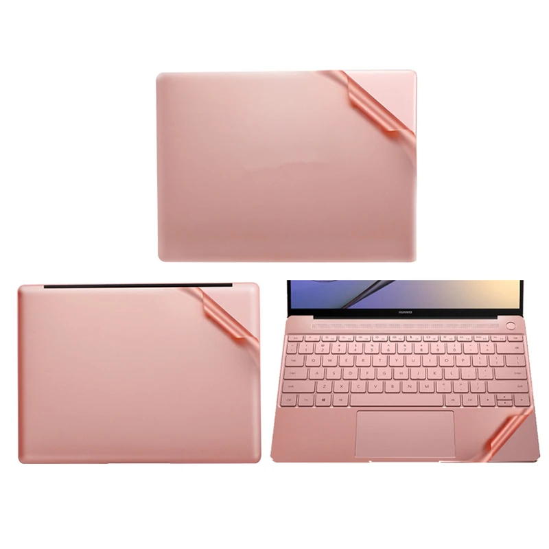 Черная углеродная наклейка для ноутбука huawei MateBook E 12 D 15,6 дюймов, Виниловая наклейка для ноутбука Matebook X 13,3 X Pro 13,9 - Цвет: Rose Gold