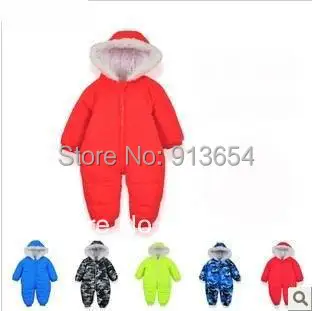

new 2016 autumn winter romper Baby clothing newborn jumpsuits kids warm cotton rompers baby winter overalls