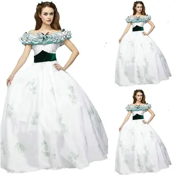 

HIstory!19 Century Red Vintage Costumes 1860S Victorian Civil War Southern Belle Gown Dress Scarlett dresses US 4-36 C-055