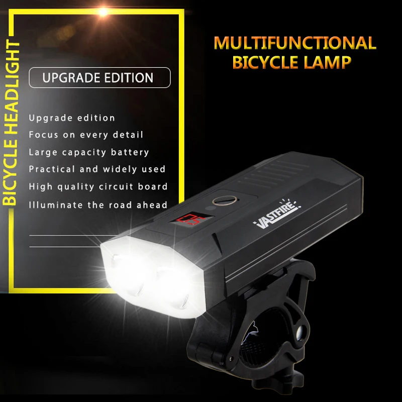 Perfect 5 Mode USB Rechargeable MTB Bike light cycling Front Light 1000LM 2 LED lamp beads high Brightness bicycle Headlamp 6