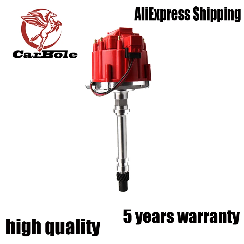 

CARBOLE w/ 65K 350 383 454 65K Coil Replacement Electronic Distributor Red DST1012 59107C for BUICK for CHEVROLET