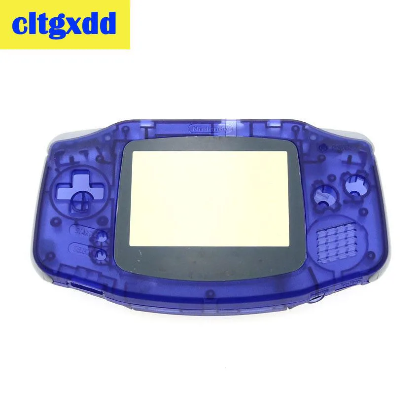 Cltgxdd полный запасной Корпус Корпуса для nintendo Game Boy GBA прозрачный синий корпус игровой консоли - Цвет: Clear blue