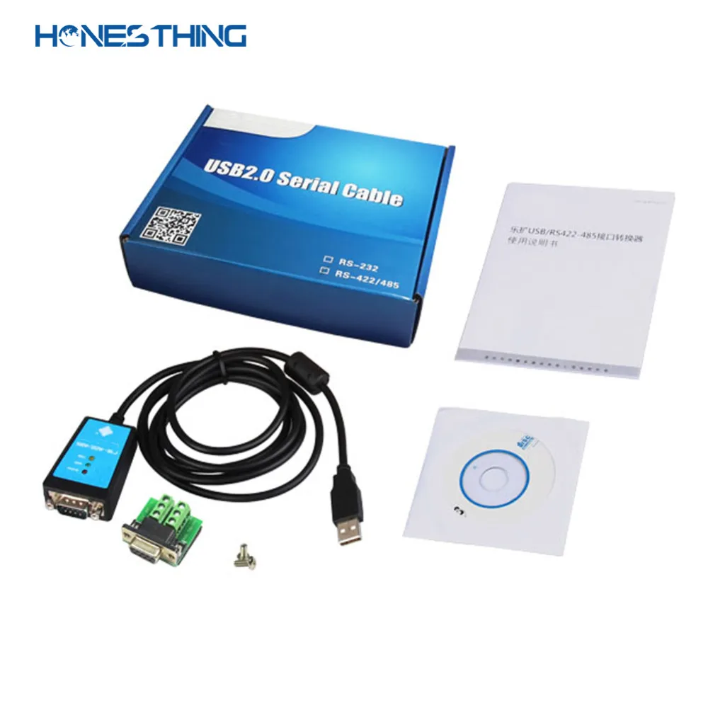 HonesThing USB 2.0 to Serial (9-Pin) DB-9 RS-422485 Converter Cable,Serial Adapter with Magnetic Ring [FTDI Chipset] 5.9 Feet 5