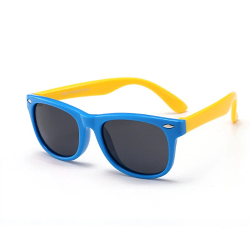 Модная резиновая рама Новые Детские поляризованные солнцезащитные очки TAC милые детские дизайнерские темные очки для девочек и мальчиков, очки стаканы Детские Oculos