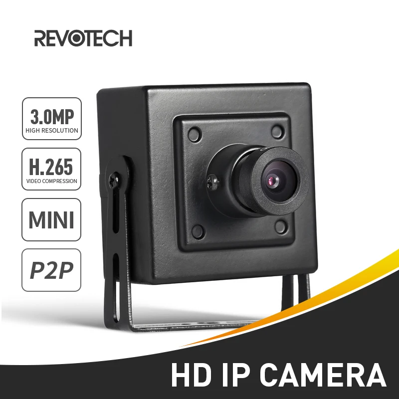 

H.265 Mini HD 3MP IP Camera 1296P / 1080P Security Metal Indoor Camera ONVIF P2P IP CCTV Black Cam