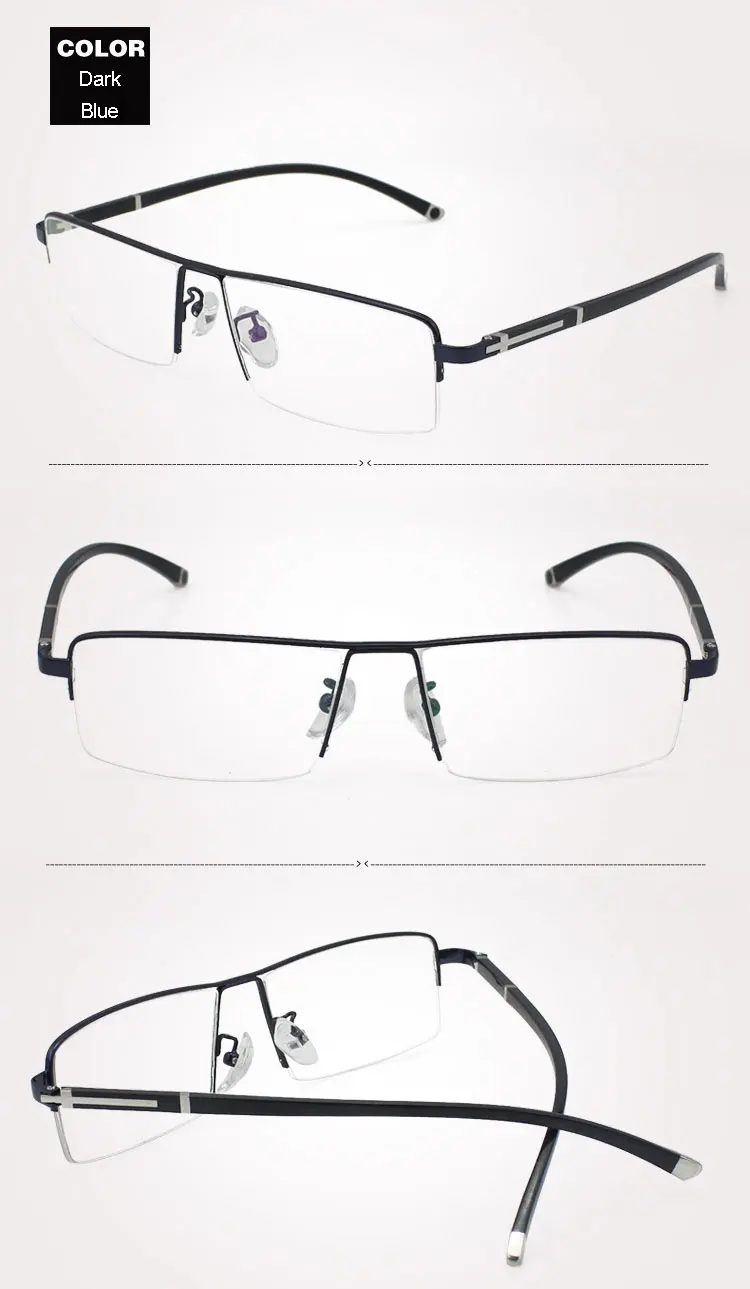 Reven Jate оправа для очков для оптических деловых мужчин оправа для очков Rx-able по рецепту полуоправы из сплава очки для мужчин