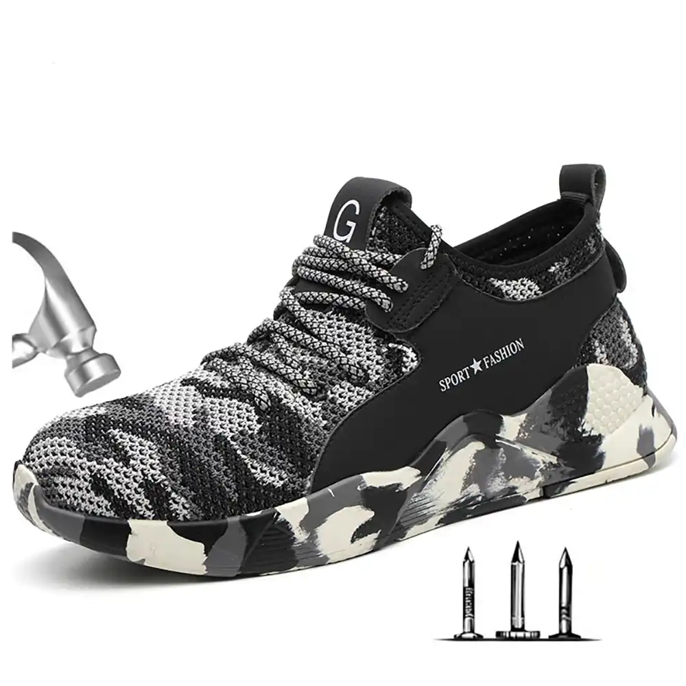 New Breathable Men S Outdoor Comfortable Steel Toe Anti Smashing