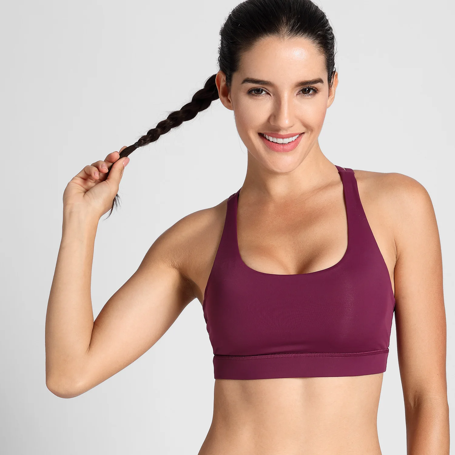 Koop SYROKAN vrouwen Gladiatorschoen Terug Wirefree Gewatteerde Workout Yoga Sportbeha