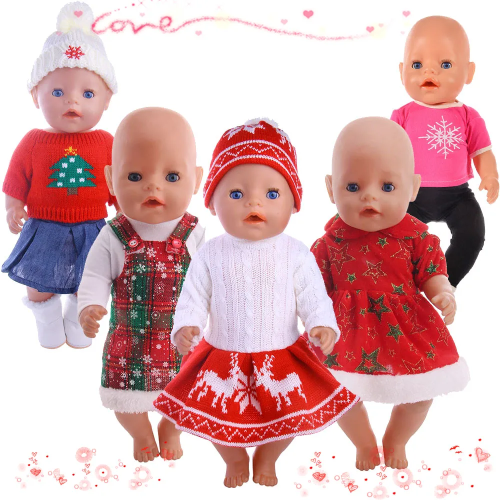 

FLETA 43cm doll clothes Christmas set for 18 inch doll cute Christmas clothes