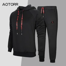 Весенний Мужской комплект, толстовка с капюшоном, спортивная одежда, мужской спортивный костюм, комплект с капюшоном, куртка+ штаны, спортивный костюм, Мужская брендовая одежда, европейский размер