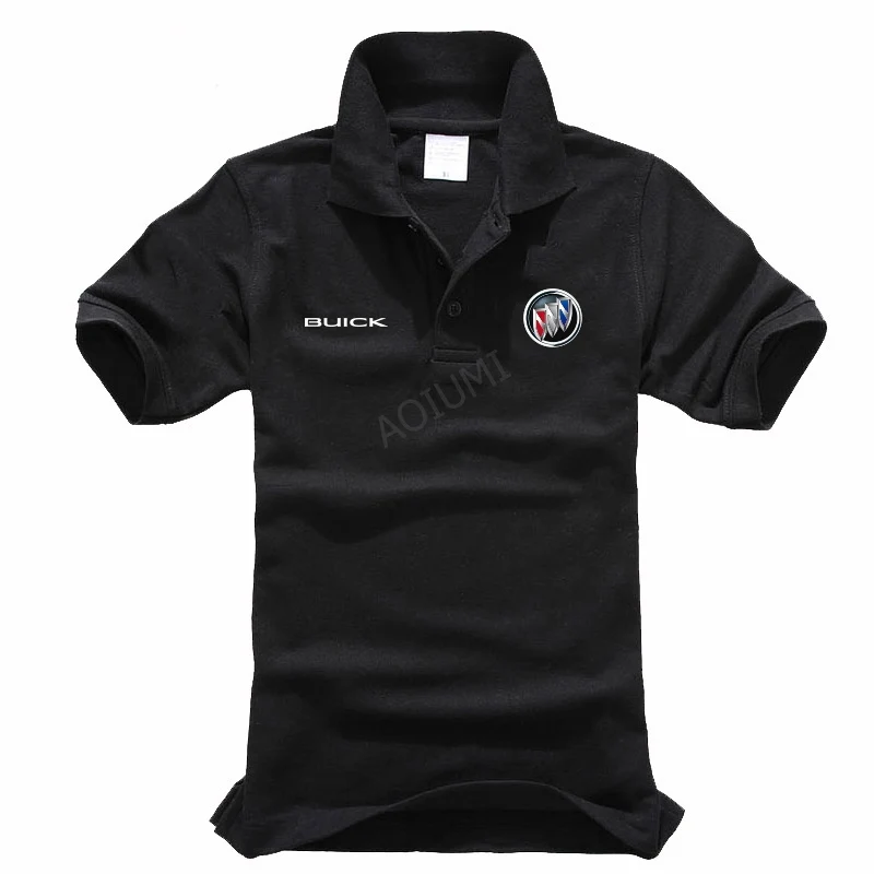 

summer new men's solid colour Buick polo shirt breathable cotton polo lapel Men short sleeve polo shirts tops