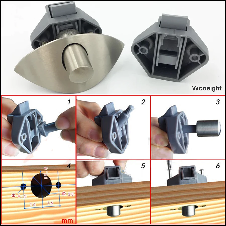 Half-moon Keyless Marine Boat Drawer Wardrobe Cabinet Lock Push Lock Latch Catch Motorhome Caravan Lock (3)