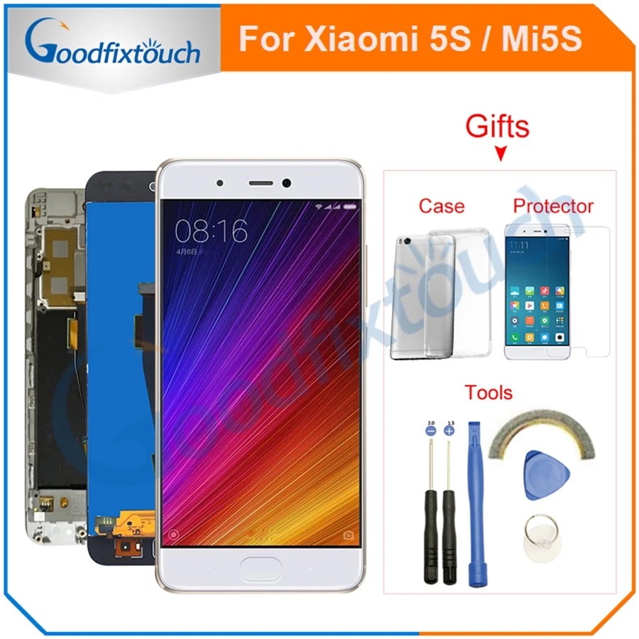 ЖК-экран для Xiaomi Mi 5S сенсорный дигитайзер с рамкой в сборе замена Mi5S ЖК-дисплей |