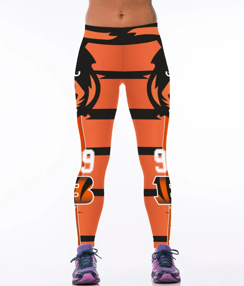 Factory Wholesale 3D print leggings tiger head orange women sportswear