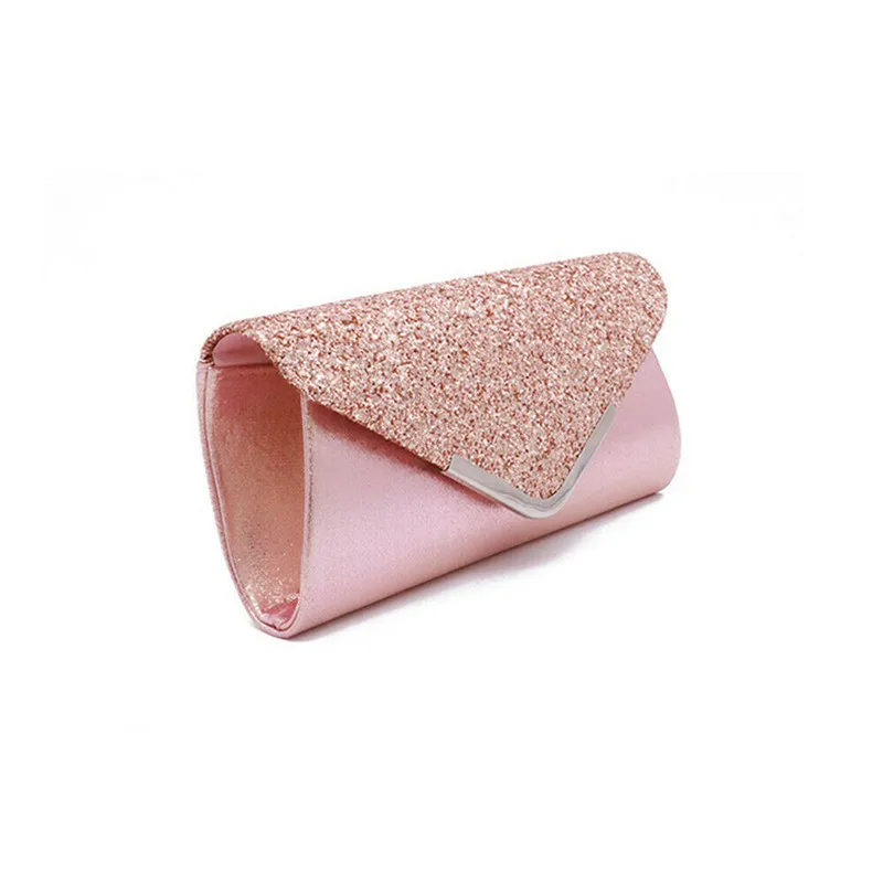 NoEnName 2019 Women's Glitter Shimmer Envelope Ladies Sequins Evening Party Prom Smart Jane Clutch Bag  Handbag