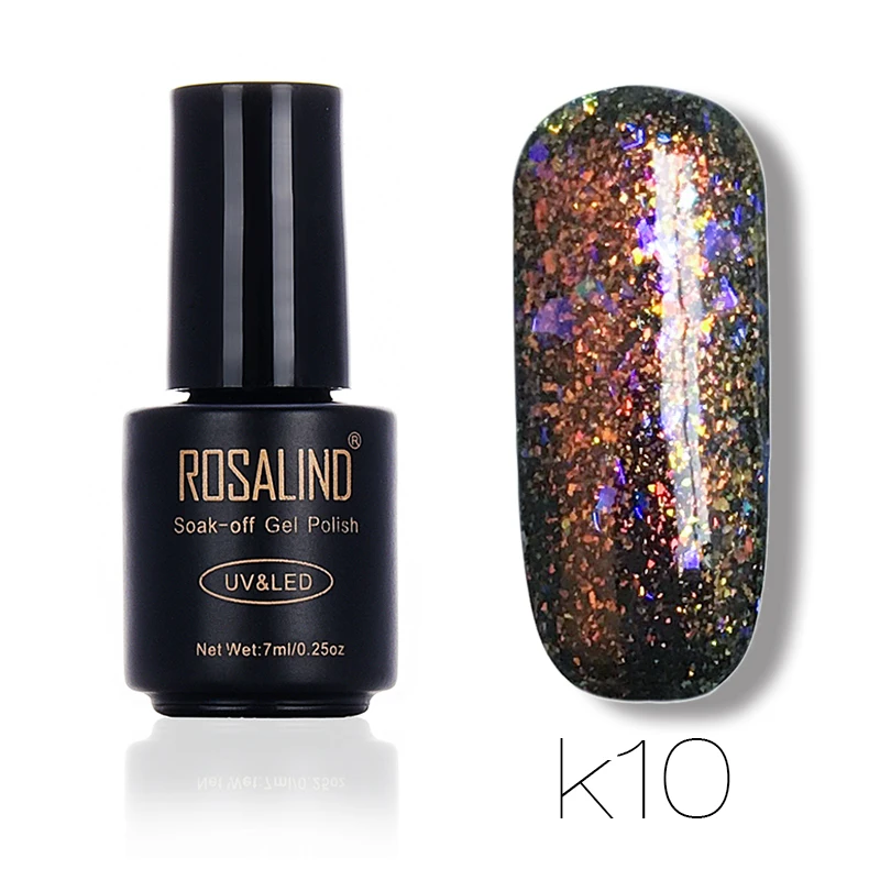 Rosalind гель 1S Блестящий galaxy гель для ногтей 7 мл Праймер стойкий лак для ногтей замачиваемый УФ светодиодный лак высокого качества гель-лаки
