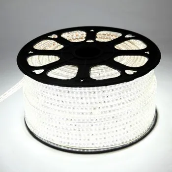 #Best FedEX DHL hot sale 100Metres Roll Cool white 5050 LED strip 220V 230V 240V Waterproof IP65 flexible 60LEDS Metre+10 Plugs