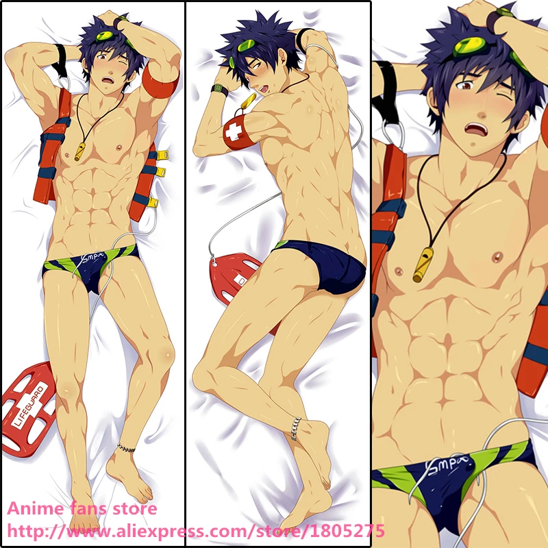 

Anime Muscle Man Swimmer BL Cool Pillowcase Pillow Case Cover decorative Hugging Body Bedding