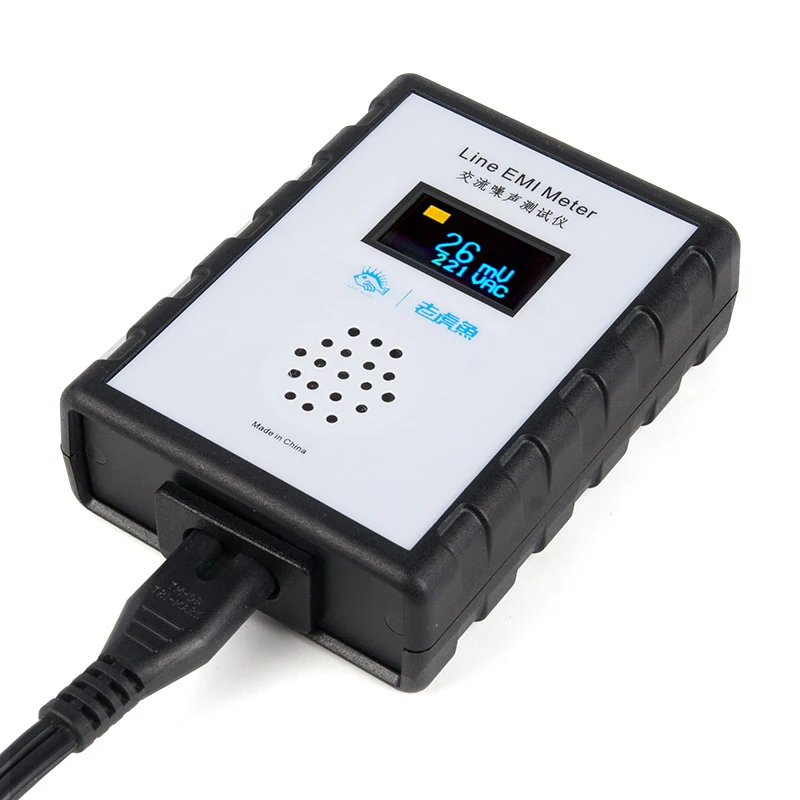 

Mini OLED Digital Display Mains Noise Tester EMI Measuring Instrument Broadband AC Power Meter Ripple Analyzer