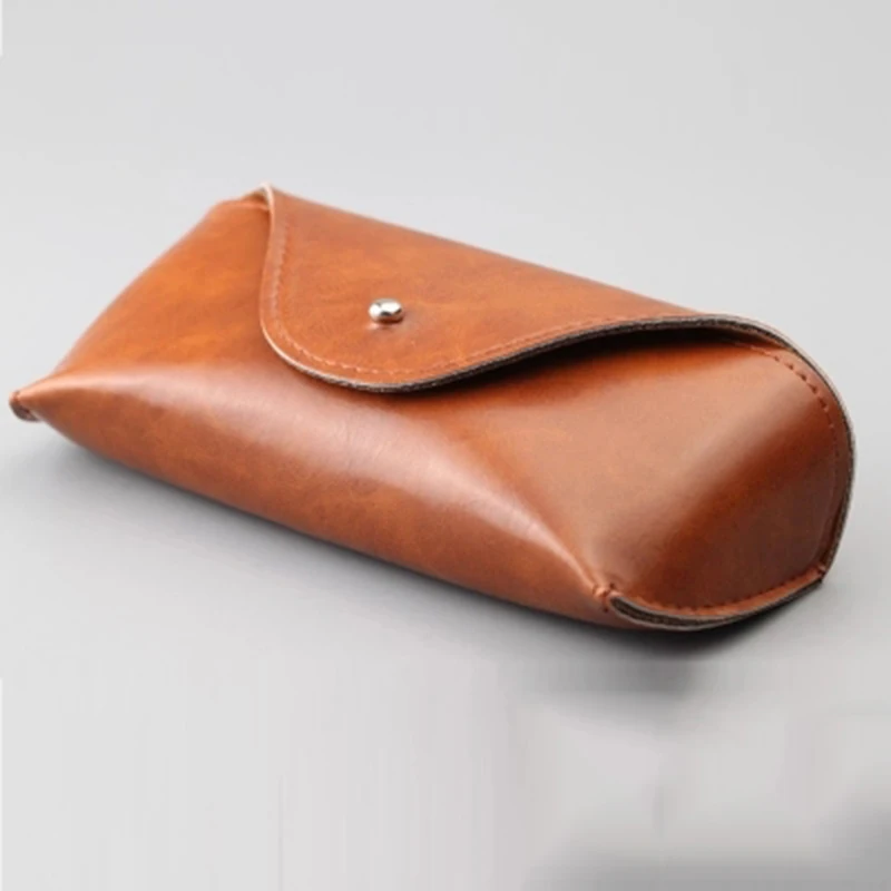 Hand made Hight Quality PU leather Retro Eyewear Case Black Red Yellow