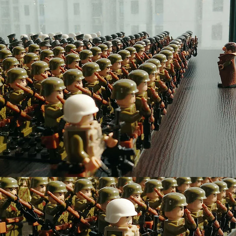 Buy 20/50PCs/lot WW2 German Military Army Soldiers Building Blocks Bricks