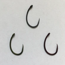 1000 x Barbless Wide Gape с изогнутая ручка и выключатель точки в различных цветах-тефлоновые с покрытием Карп крючки, рыболовные крючки, рыболовный крючок