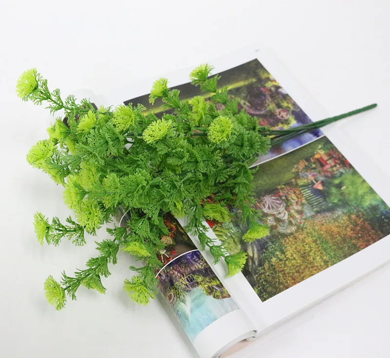 Flone Artificial Aquatic Plants Fake Plant Wall Simulation Flower Fern Leaves Plastic Plant Wedding Home Office Party Decor Art (5)