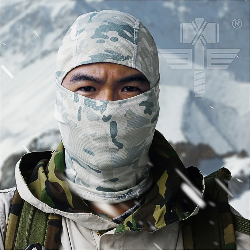 

Quick Dry Multi-functional Hood Mask Paintball Camouflage Veil Mesh Breathable Scarf Chief Rattlesnake Full Face Multicam