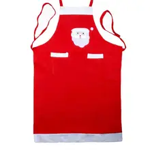 Red Sleeveless Christmas Santa Claus Apron Christmas Decorations for Home Red Cloth Adult Apron