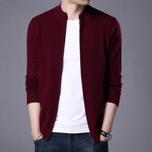 Водолазка Кардиган Для мужчин зимний толстый теплый свитер Для мужчин s мериносовой шерсти кардиганы молния кашемировые свитера
