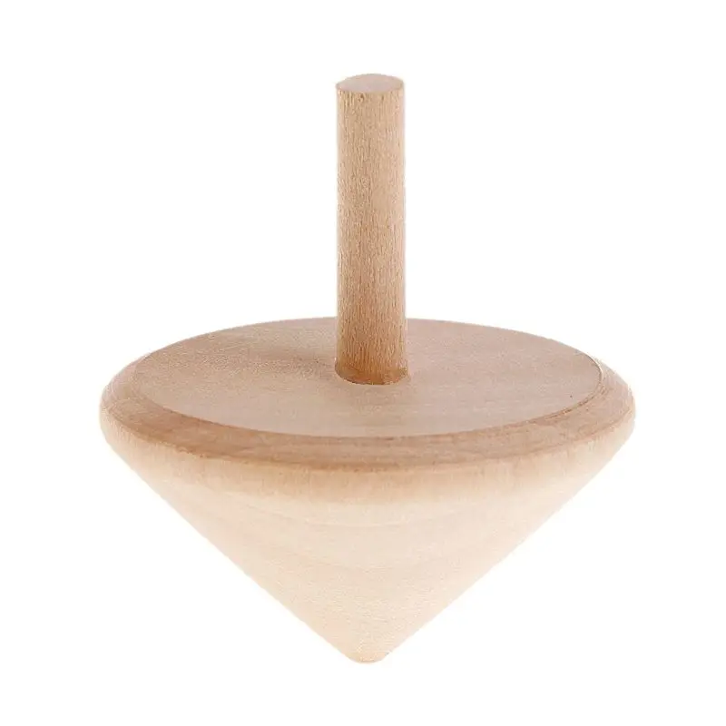 

Nature Wood Color Spinning Tops Wooden DIY Gyroscope Toys Kids Toy Art Craft Classic Toys