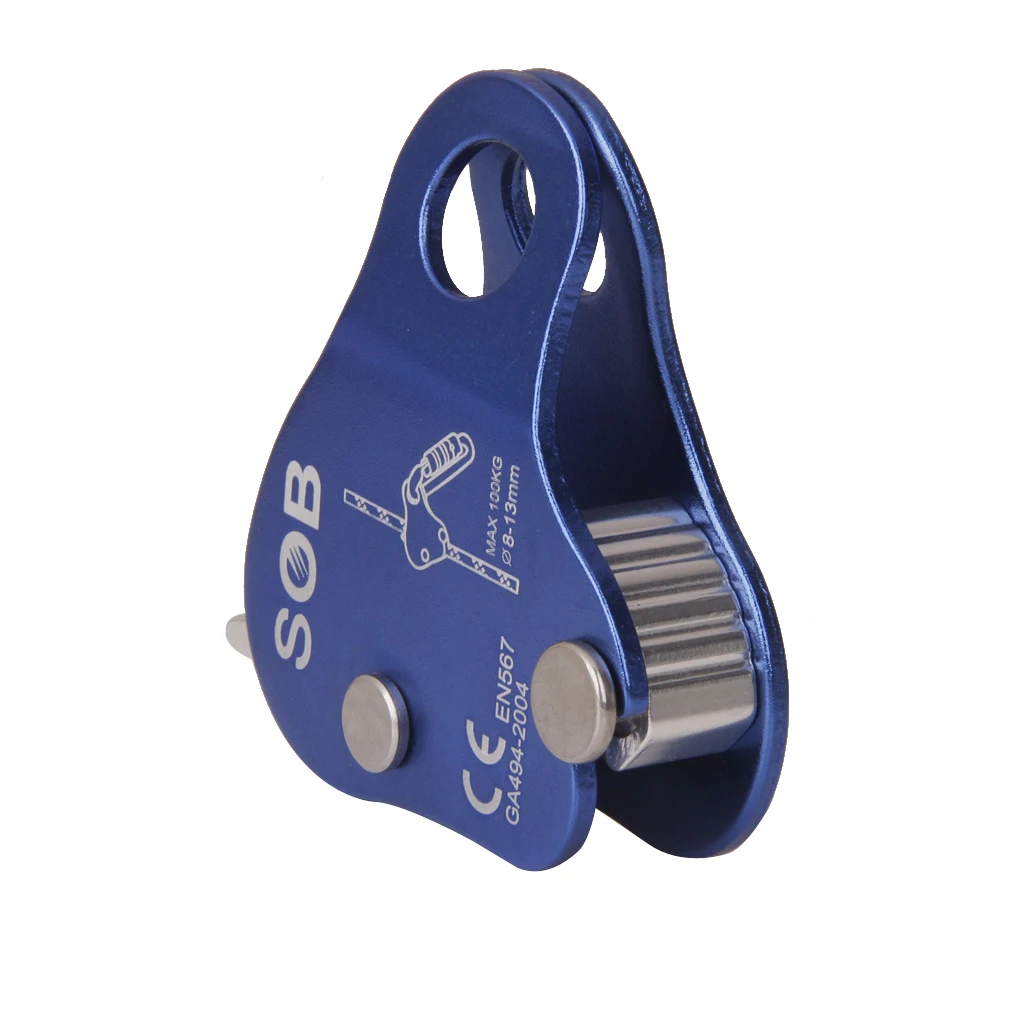 24KN Self Locking Carabiner + Aluminum Rope Grab Climbing Rappelling Gear for Rock Climbing Mountaineering Protector Accessories