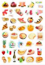 Self-made Food Bread Desert Scrapbooking Stickers Decorative Sticker DIY Craft Photo Albums Decals Diary Deco