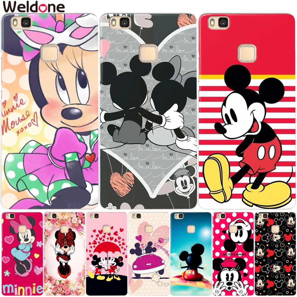 

Fashion Phone Case Cover For Huawei Mate 9 10 Lite Pro Y5 2017 Y6 II Nova 2 Plus Y7 Mickey Minnie Mouse case Etui Cover