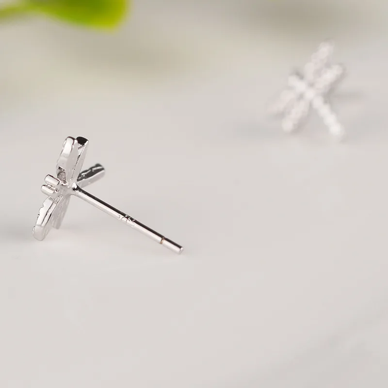 Женские гипоаллергенные серьги гвоздики со стрекозой|stud earrings|stud earrings for womenearrings
