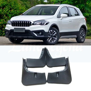 

4pcs Car Front Rear Mudguard Fender Flares Mud Flaps Splash Guard Mudflaps for Suzuki Vitara 2015 2016 2017
