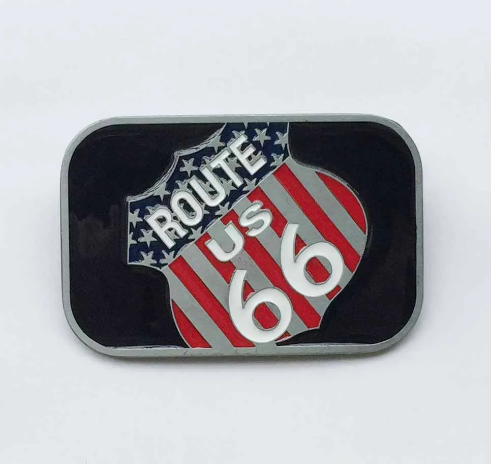 

Route US 66 Belt Buckle for 4cm wideth belt with continous stock