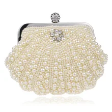 2017 New Shell Fresh Pearl Purse Single Shoulder Handbag Luxury Banquet Bridesmaid Evening Bag Lady Handbags Day Clutches Sac