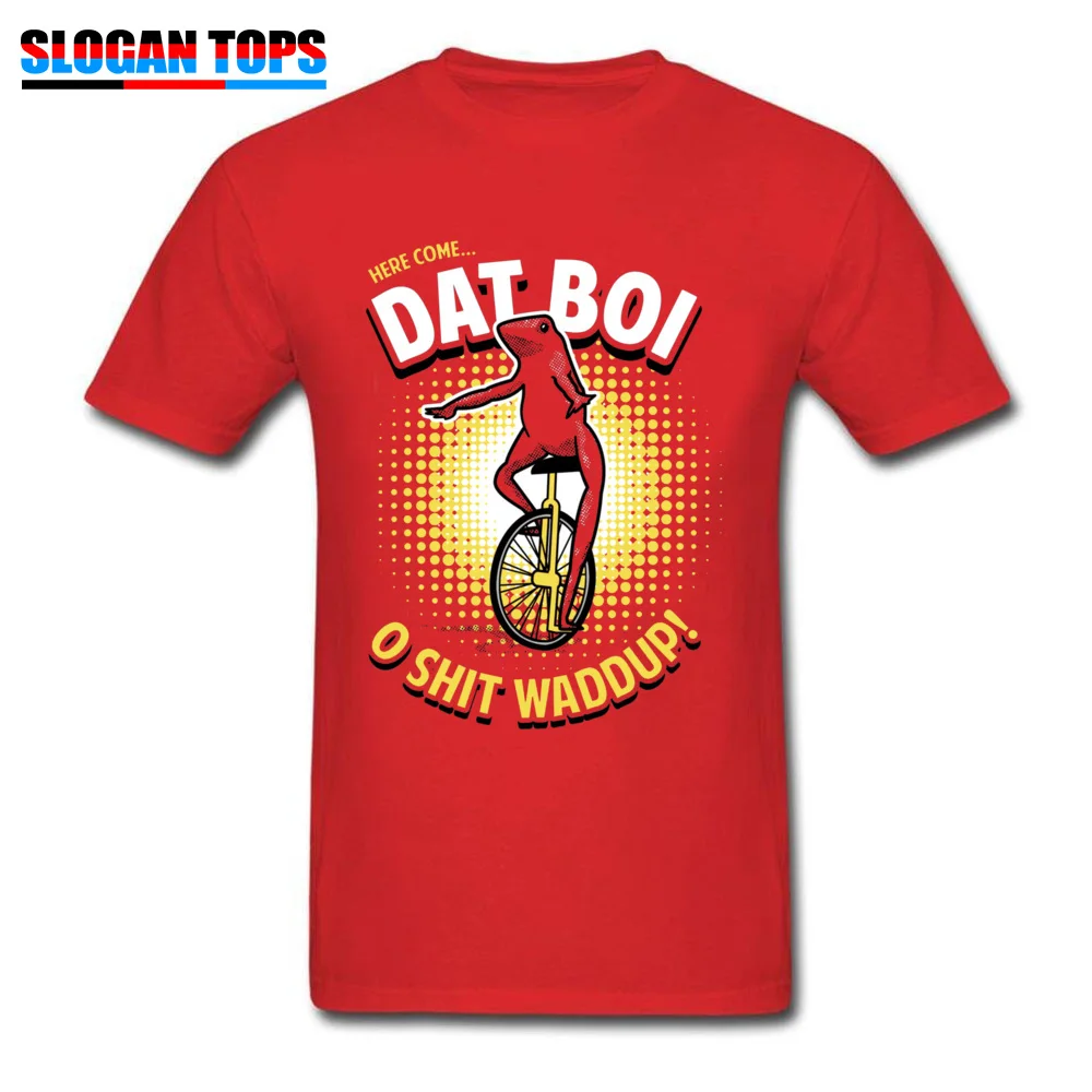 Here Come Dat Boi 6537 100% Cotton Adult Short Sleeve Tops Shirts Summer VALENTINE DAY T-shirts Printed Tops Tees Family O Neck Here Come Dat Boi 6537 red