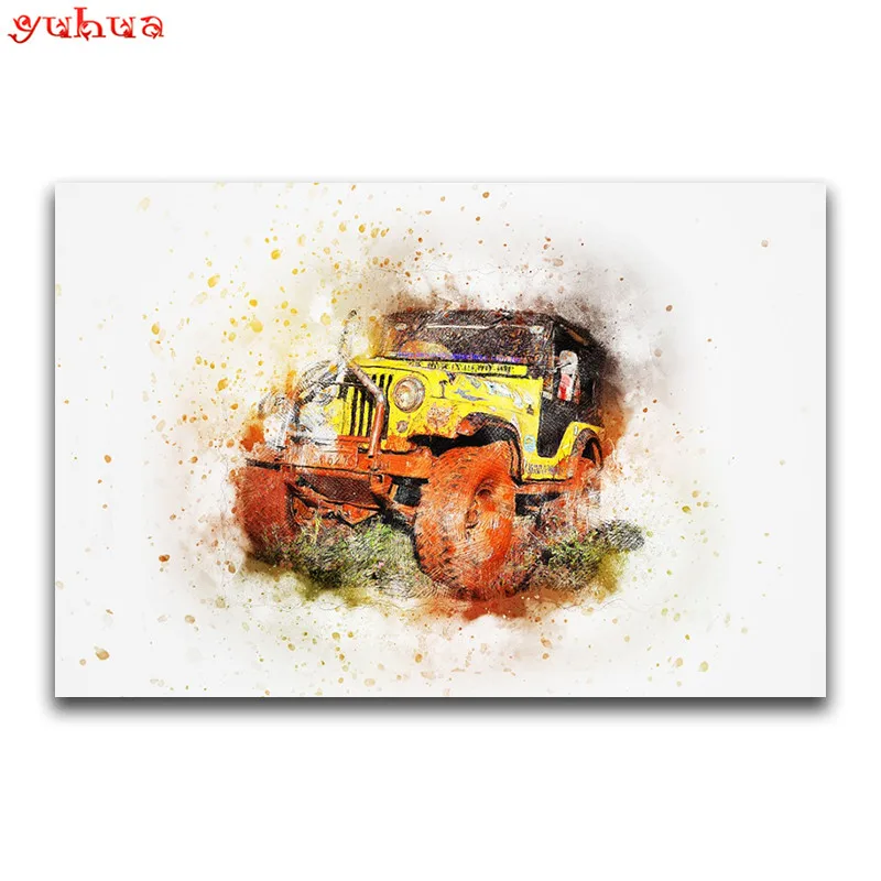 Full Square Diamond painting VW car 5D DIY embroidery Cross stitch Paint color Bus Round mosaic machine 19 | Дом и сад